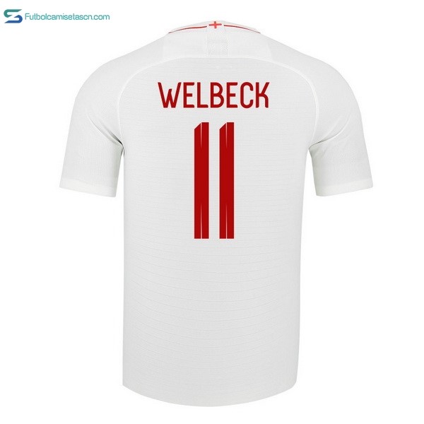 Camiseta Inglaterra 1ª Welbeck 2018 Blanco